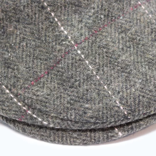 Flat cap - vintage donker grijs gestreept