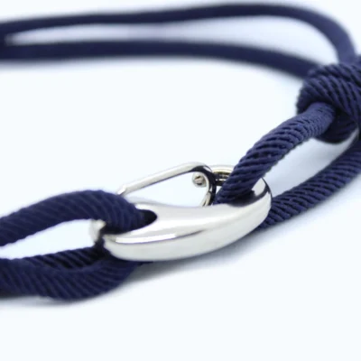 Heren armband touw aanpasbaar - navy