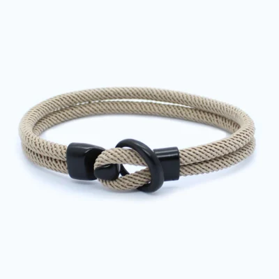 Heren armband touw - khaki