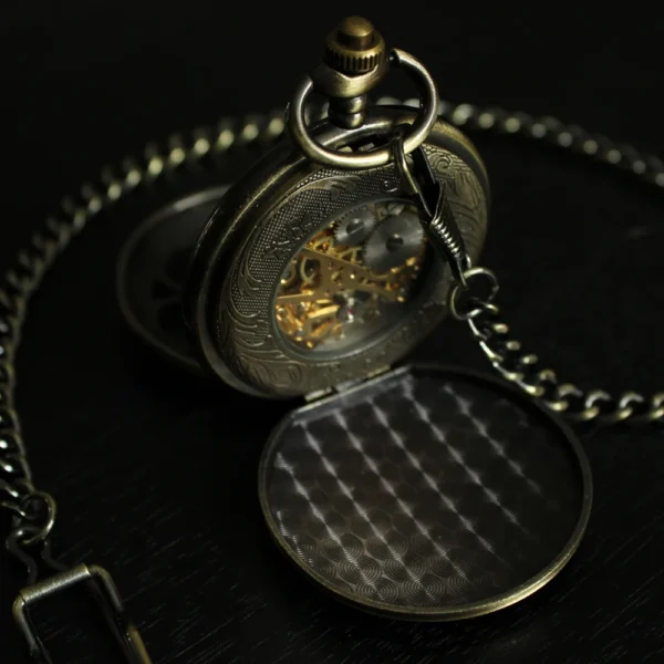 Bronzen zakhorloge met ketting - Dumbledore