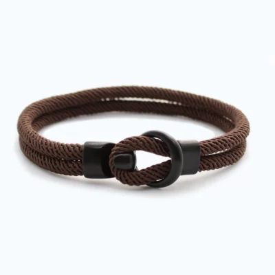 Heren armband touw - bruin