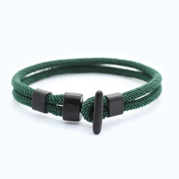 Heren armband touw - knoopkracht - groen