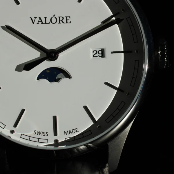 Valóre Notte – bianco - klassiek herenhorloge met zwitsers uurwerk