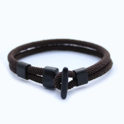 Heren armband touw - knoopkracht - bruin