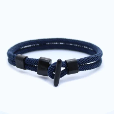 Heren armband touw - knoopkracht - navy